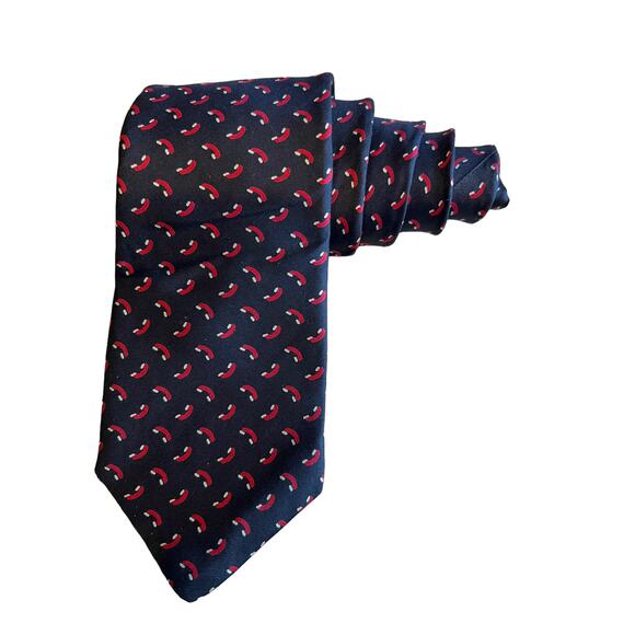Vintage Horchow Collection Magnet print silk tie - Picture 1 of 6
